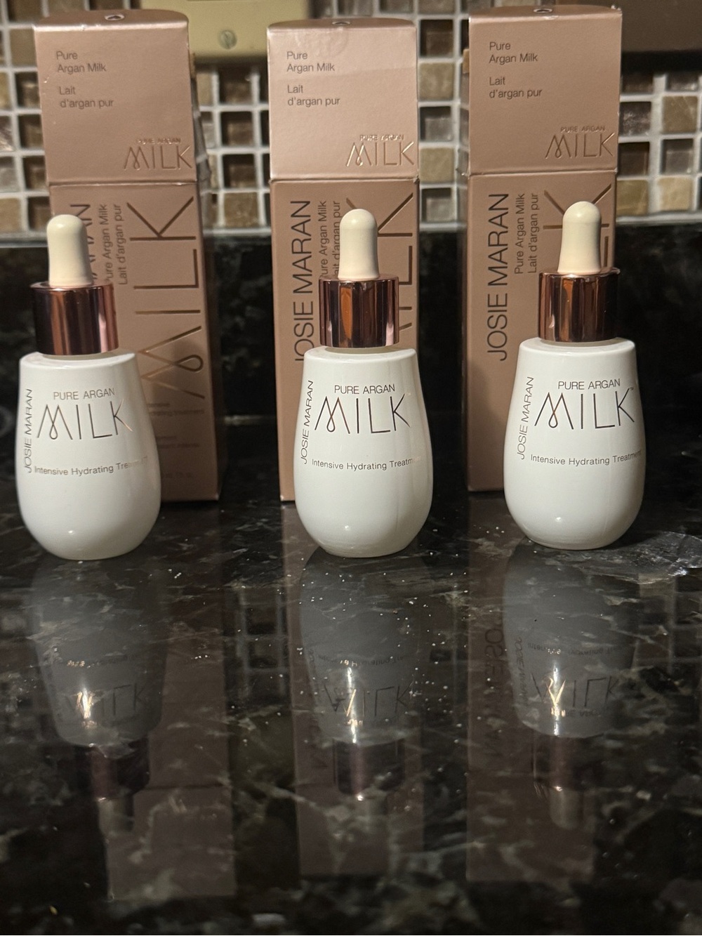 JOSIE MARAN Pure Argan Milk Intensive Hydrating Treatment - White & Rose Gold